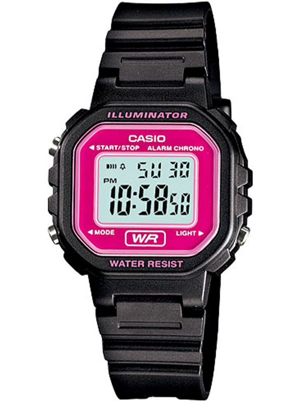 Электронные женские наручные часы Casio Collection LA-20WH-4A с будильником и секундомером  #1