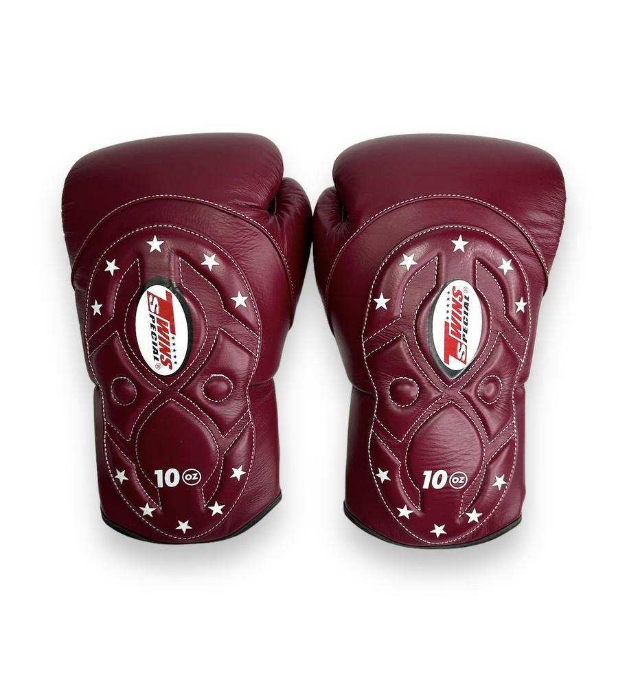 Боксерские перчатки Twins BGVL6 MK maroon maroon 10 унций #1