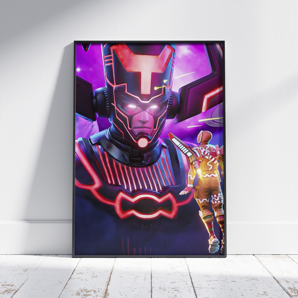 Плакат на стену для интерьера Фортнайт (Галактус) - Постер по игре формата А4 (21x30 см)  #1