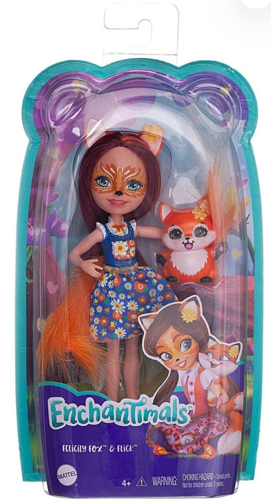 Кукла Mattel Enchantimals, FXM71 с питомцем, Фелисити Лис и Флик #1