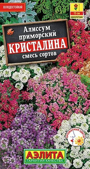 Семена Алиссум Кристалина, смесь сортов (0,02 г) - Агрофирма Аэлита  #1