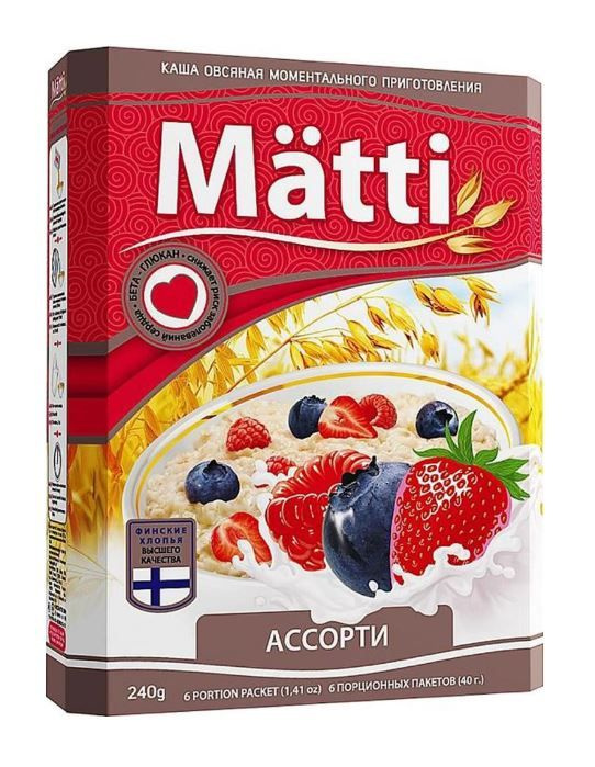 Каша овсяная Matti Ассорти 6х40 г #1