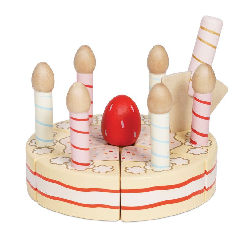 Игрушечный торт Le Toy Van Sliceable Birthday Cake and Candles #1