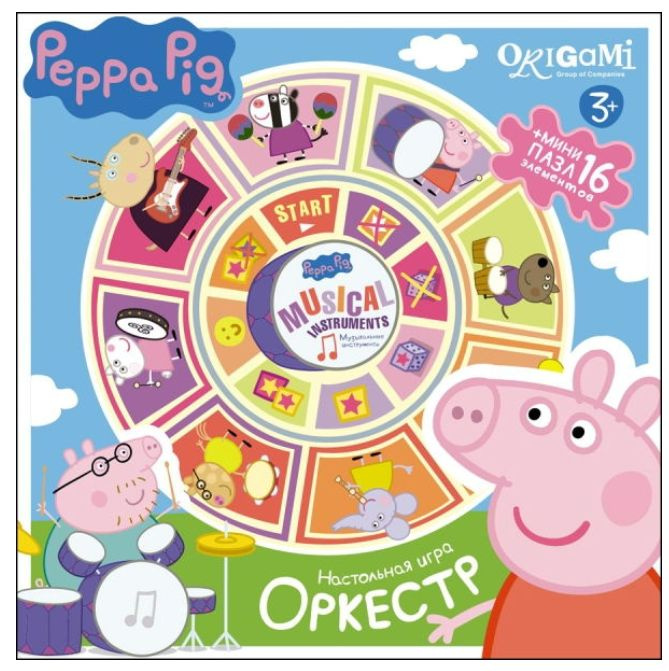 Настольная игра Peppa Pig Наст игра Карусель-лото+пазл16А Оркестр  #1