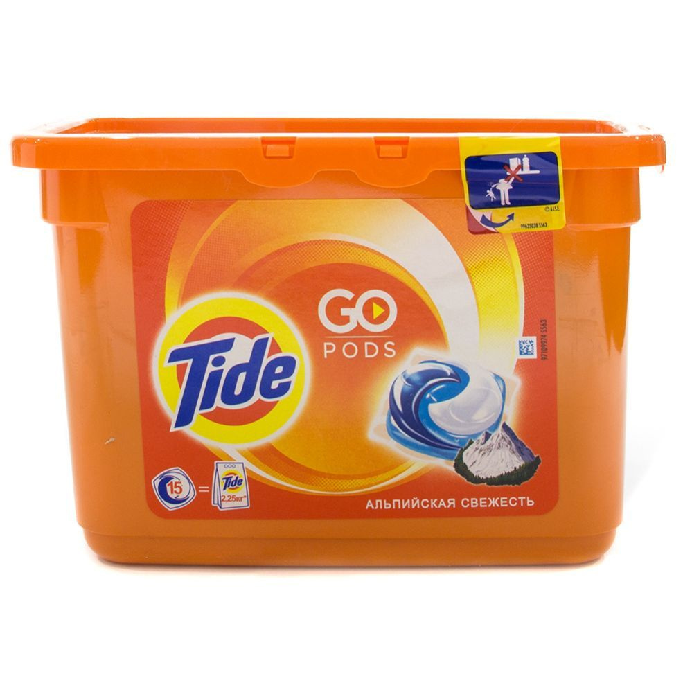 Капсулы для стирки Tide Go Pods Альпийская свежесть (25 г x 15 шт)  #1