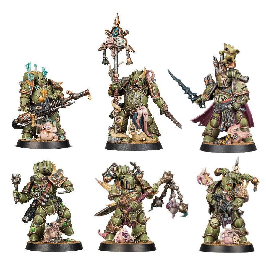 Миниатюры для настольных игр Death Guard FULL SET 7 фигур (Warhammer, DnD, Pathfinder) масштаб 32мм  #1