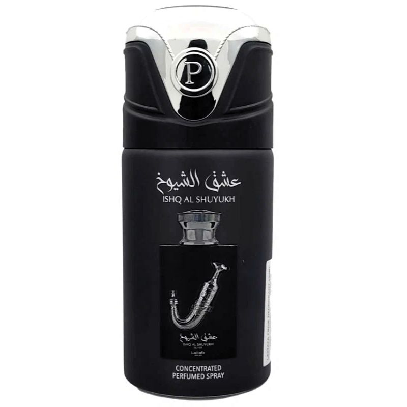 Парфюмированный спрей для тела (дезодорант) Ishq Al Shuyukh Silver/ Ишк Шуюх Серебро, Lattafa Perfumes #1