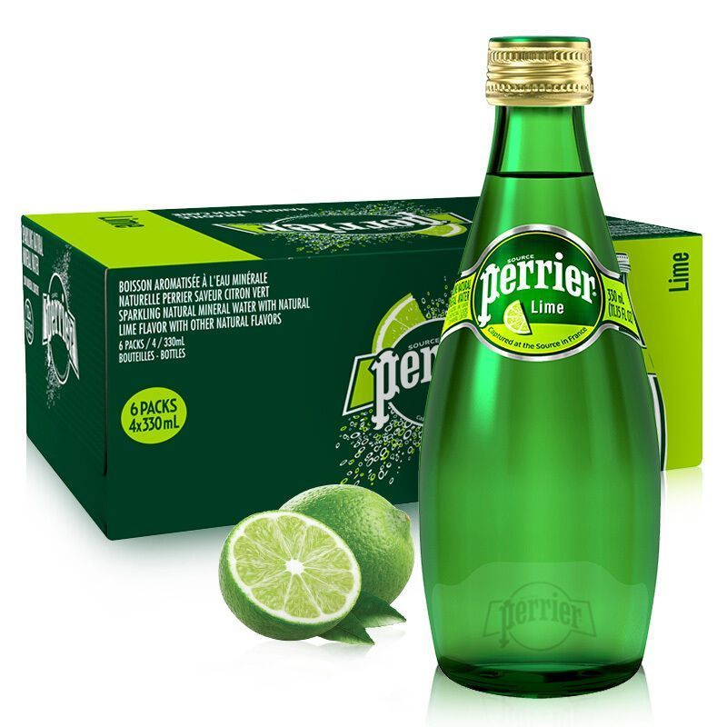 Perrier 0,33л. Лайм/24шт. Стекло Перье вода минеральная газированная гидрокарбонатно-кальциевая  #1