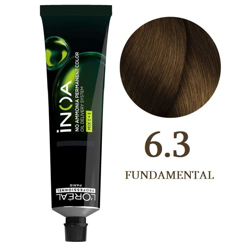 L'Oreal Professionnel краска Inoa ODS2 без аммиака, 6.3 FUNDAMENTAL темный блондин золотистый, 60 мл. #1