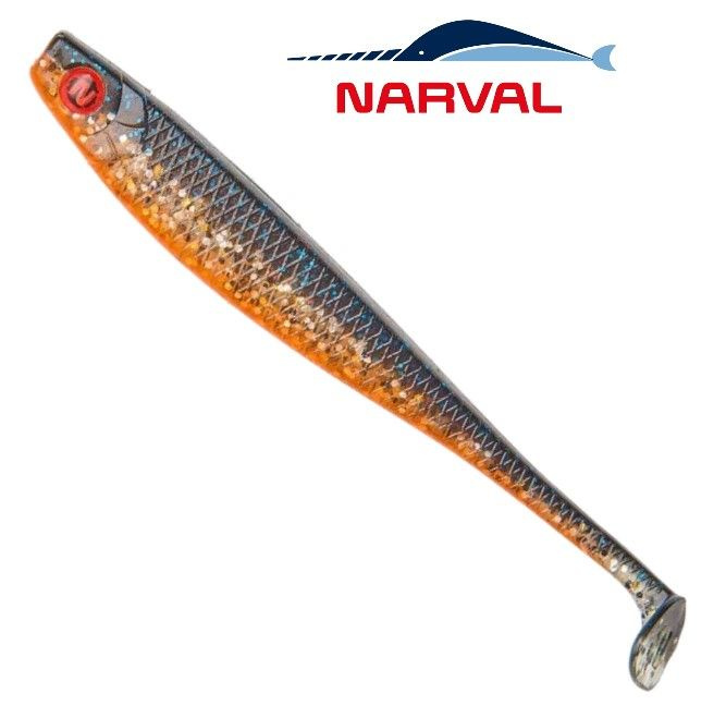 Приманка силиконовая Narval Fishing Skinny 10cm цв. #034-Black Prince / Виброхвост Нарвал на судака, #1