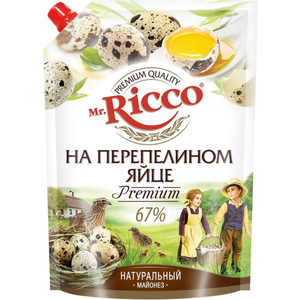 Майонез на перепелином яйце "Mr.Ricco" 67%, дой-пак, 400 мл х 1 шт.  #1