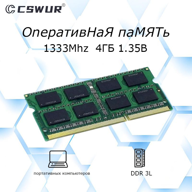 Cswur Оперативная память DDR3 1x4 ГБ (4GB 1333Mhz 10600) #1