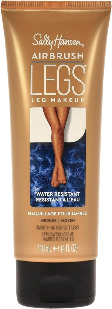 Sally Hansen Airbrush, Medium, лосьон для макияжа ног, легкий загар, увлажнение и скрытие дефектов, 118 #1