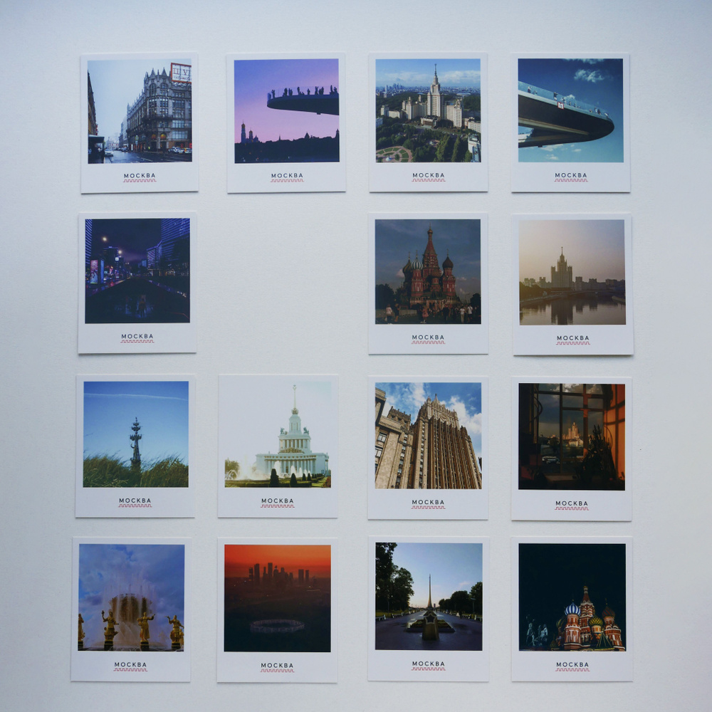 Набор открыток Москва в стиле Polaroid #1