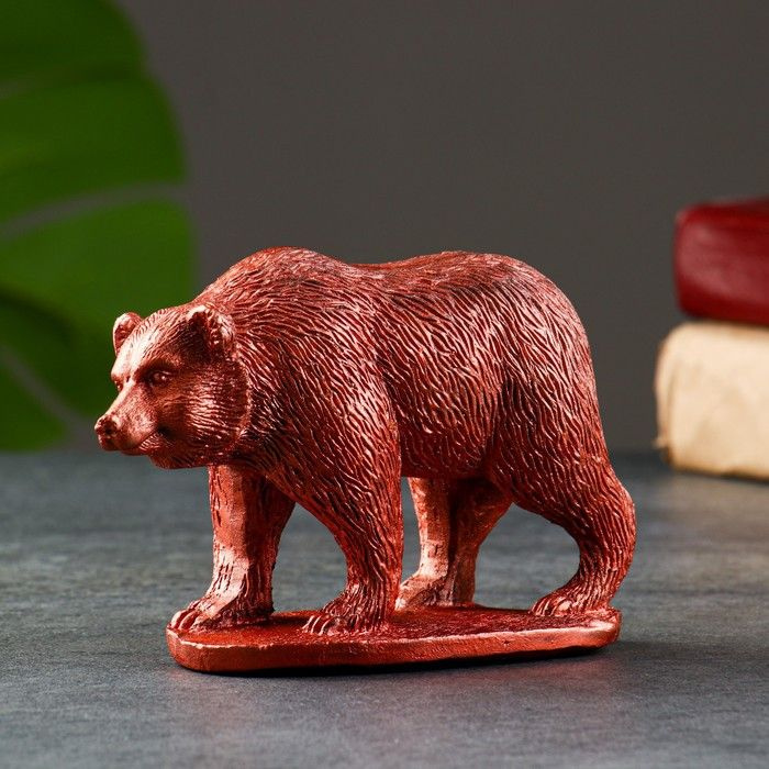Декоративная фигурка Хорошие сувениры "Медведь" цвет медный, 9х11х5 см  #1
