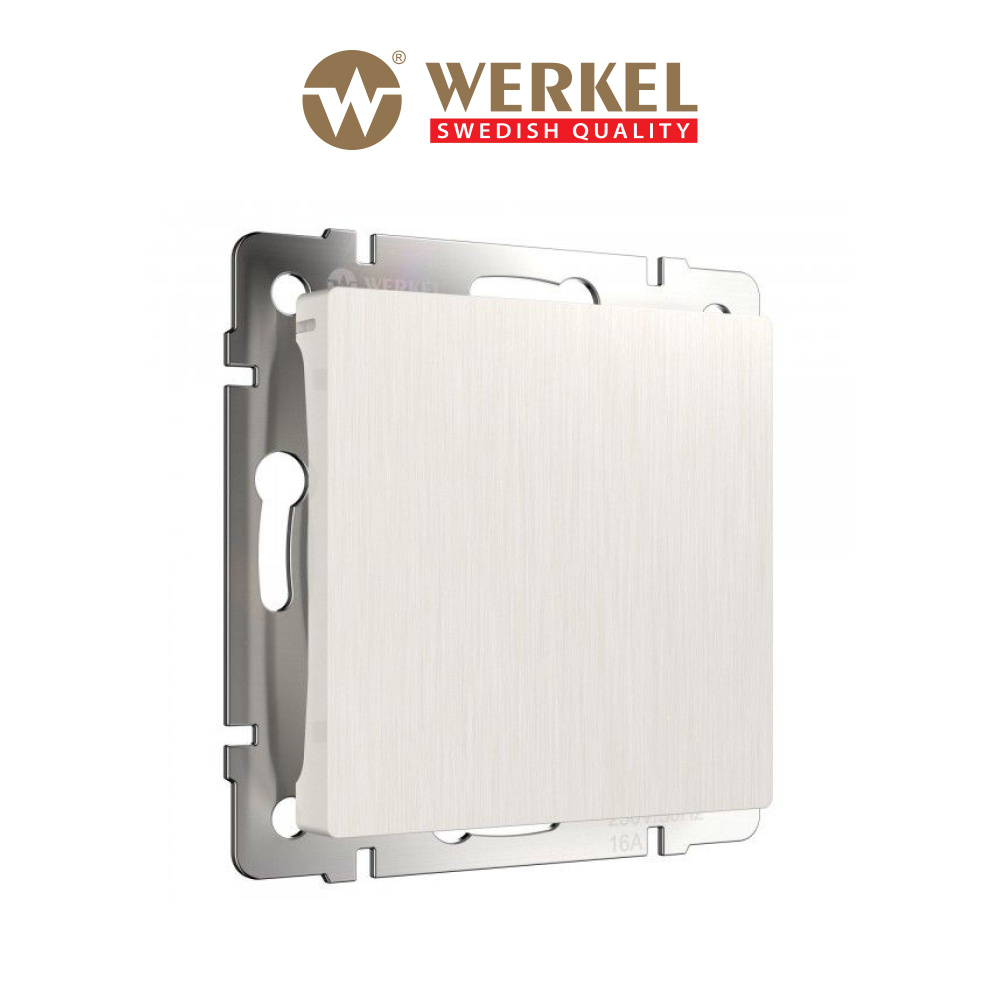 Заглушка для розетки Werkel W1159213 перламутровый рифленый #1