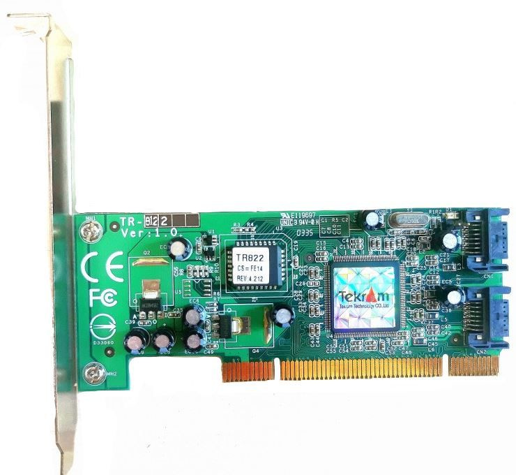 Контроллер RAID SATA 0/1/10 Tekram TR-822 2xSATA PCI #1