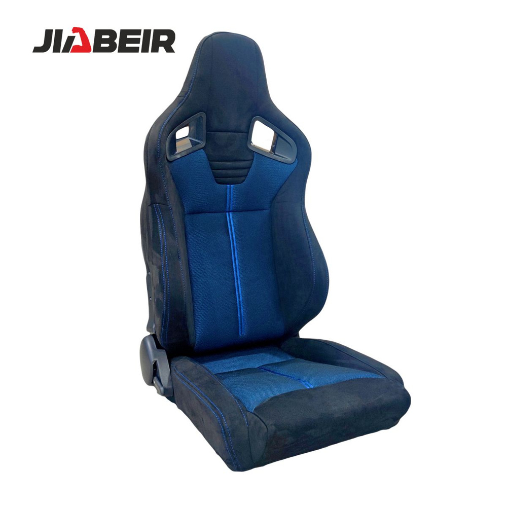 Спортивное гоночное сиденье Alcantara Blue: универсальное, из блестящей синей сетчатой ткани  #1
