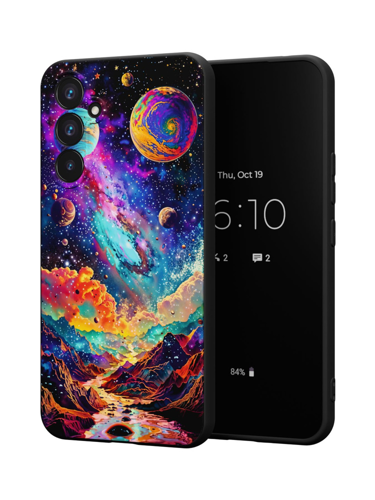 Силиконовый чехол Mcover для Galaxy A55 (5G) (Галакси А55 5Джи), Космос 2  #1
