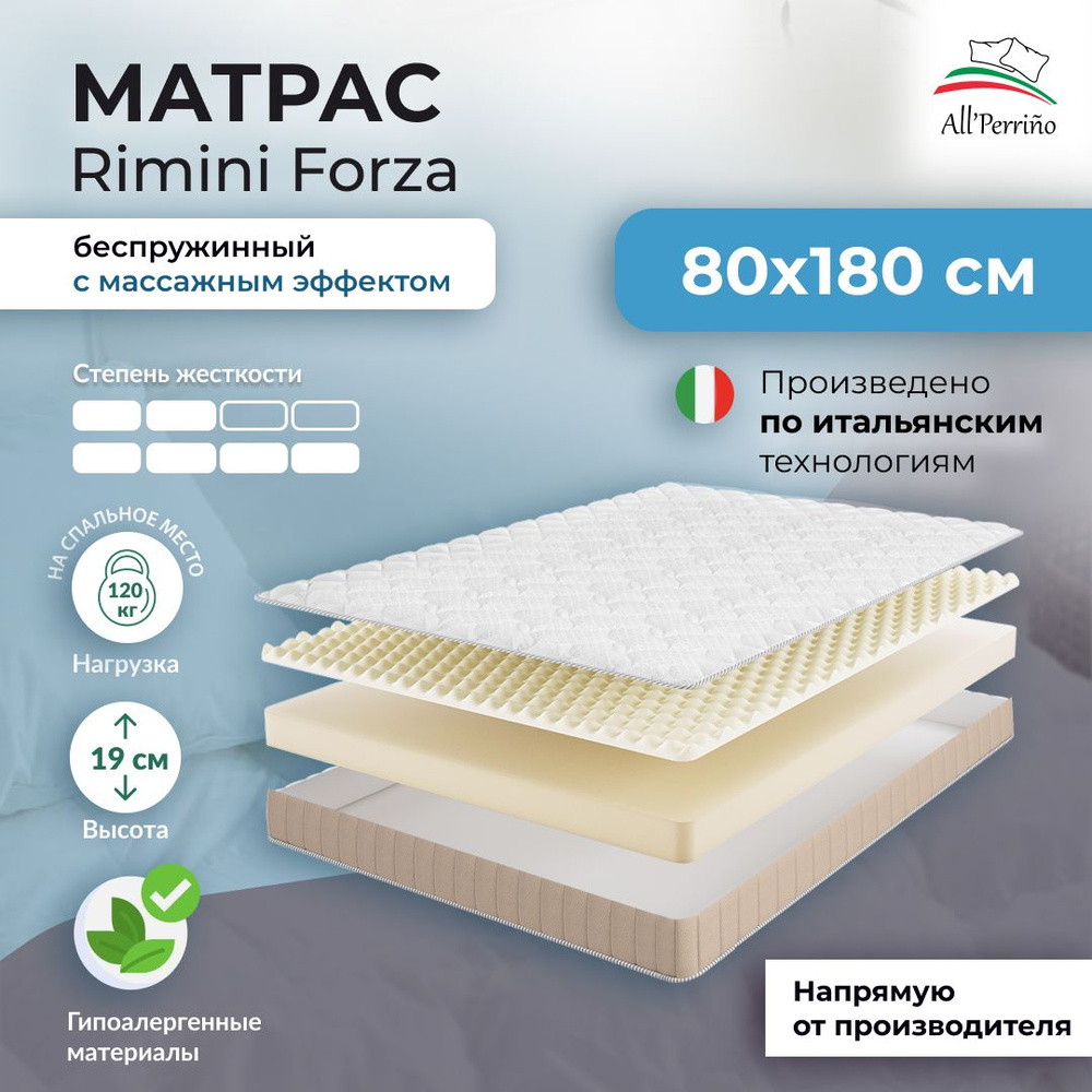 Матрас All'Perrino Rimini Forza беспружинный 14 80х180 #1