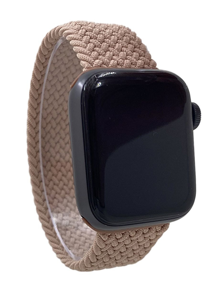 Нейлоновый ремешок для Apple Watch 1-9 / SE (38/40/41 мм), без застежки, молочно-чайный, размер L  #1