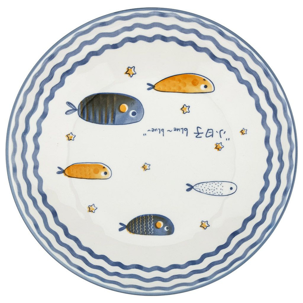 Набор тарелок "Сардиния" из 3 шт. Тарелка глубокая суповая, д206мм h40мм, 680мл, с деколью, фарфор  #1