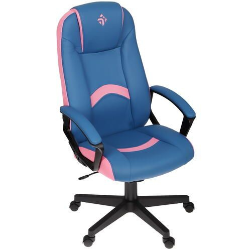 Кресло игровое DEXP Gritt 30W синий ткань, экокожа, до 120 кг, подлокотники - нерегулируемые  #1