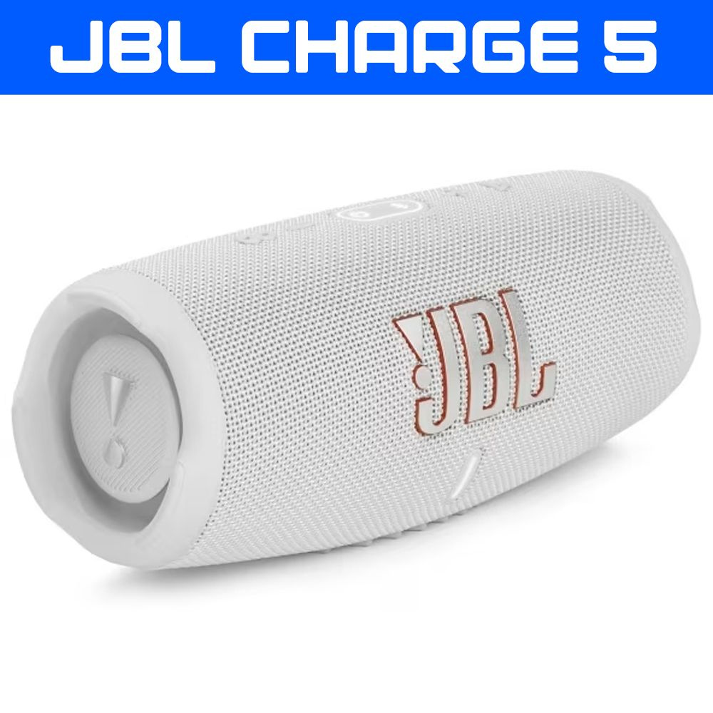 Беспроводная портативная колонка JBL Charge 5, с Bluetooth, белый  #1