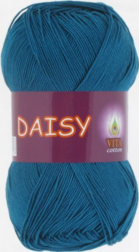 Пряжа Daisy (Vita cotton),цвет 4429 темная бирюза, 5 мотков, 50гр/295м,100% хлопок двойной мерсеризации,Индия #1
