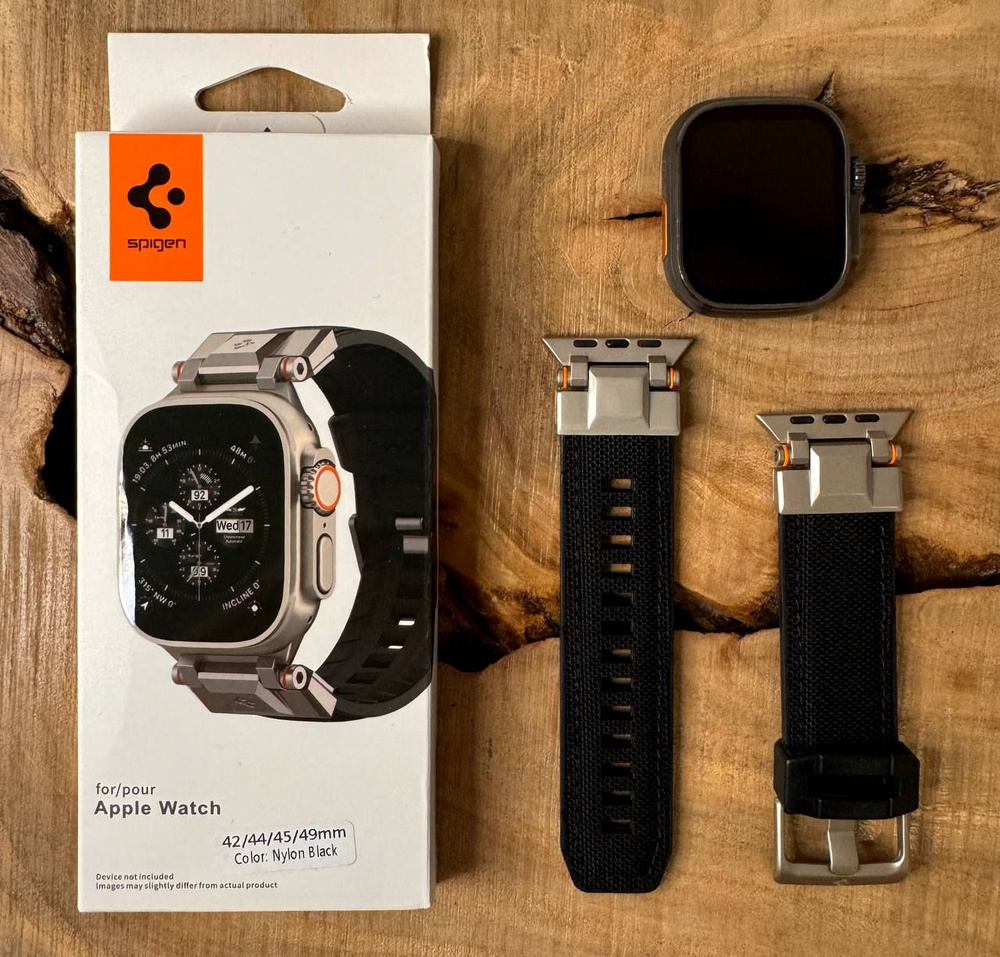 Ремешок для часов Apple Watch Ultra 42/44/45/49mm / Spigen DuraPro Armor / Черный  #1