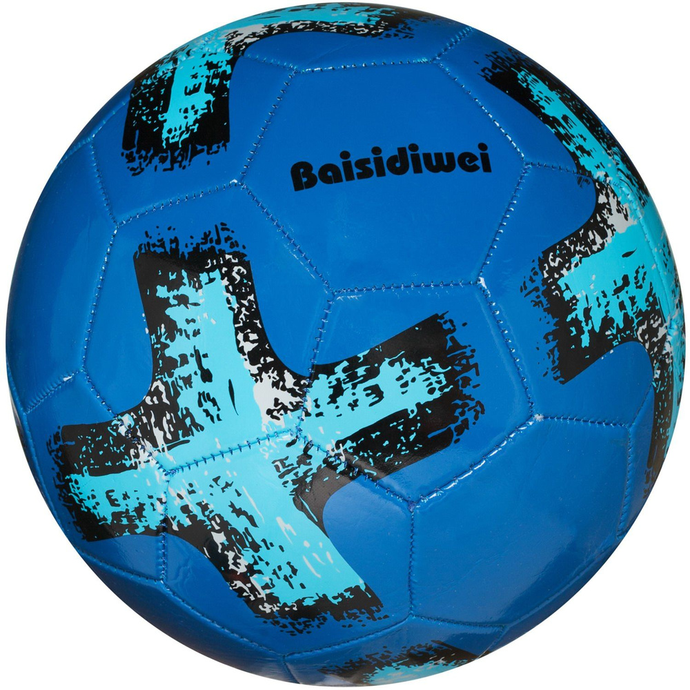Мяч футбольный Junfa Крест сине-голубой 23 см #1
