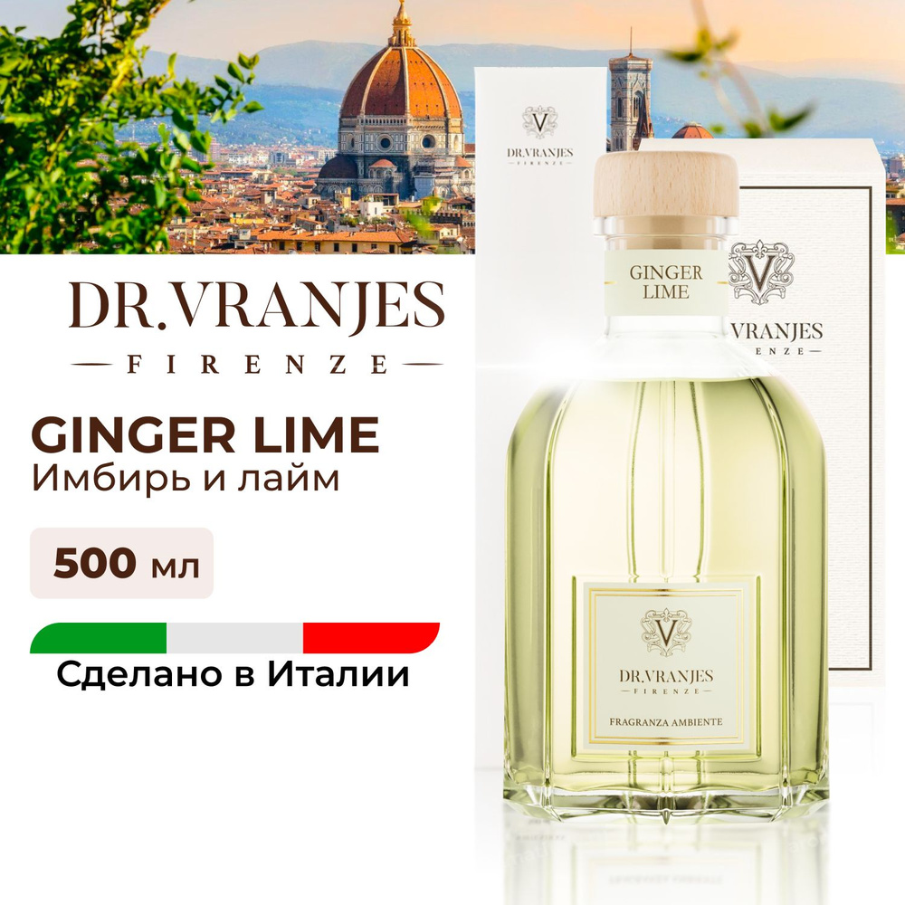 Диффузор Dr.Vranjes Ginger Lime (Имбирь и лайм) 500мл, ароматизатор для дома, цитрусовый, FRV0014D,Италия #1