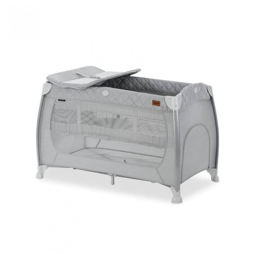 Hauck Play N Relax Center Quilted Grey/Кроватка серая #1
