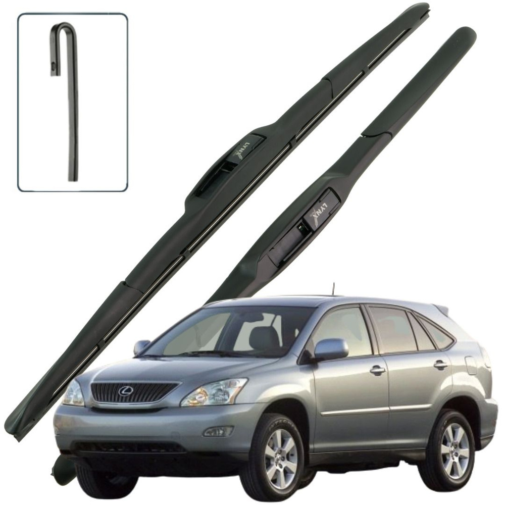 Дворники Lexus RX300 (2) XU30 / Лексус РХ300 ХУ30 2003 / 2004 / 2005 / 2006 Щетки стеклоочистителя гибридные #1