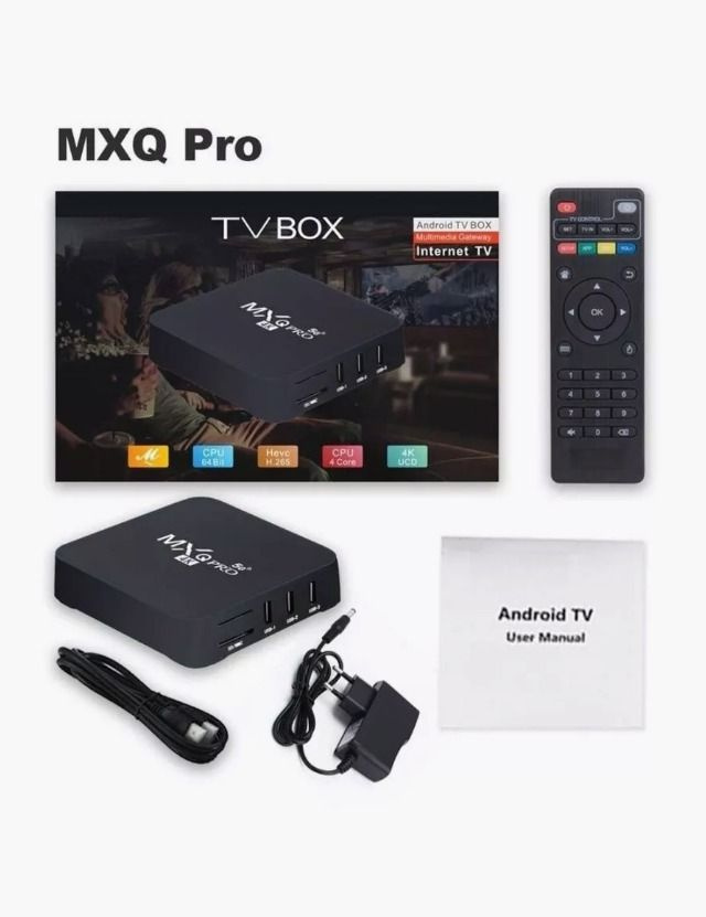 TV BOX Медиаплеер Q Pro Android, Wi-Fi, черно-серый, белый #1