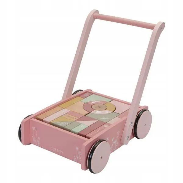 Игрушка-каталка Little Dutch Wooden Baby Walker Pink LD7020 #1