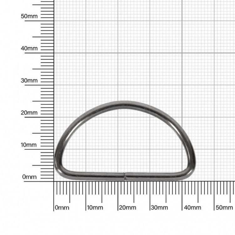 Полукольцо 40 мм блек никель 2,8 мм D 10 шт #1