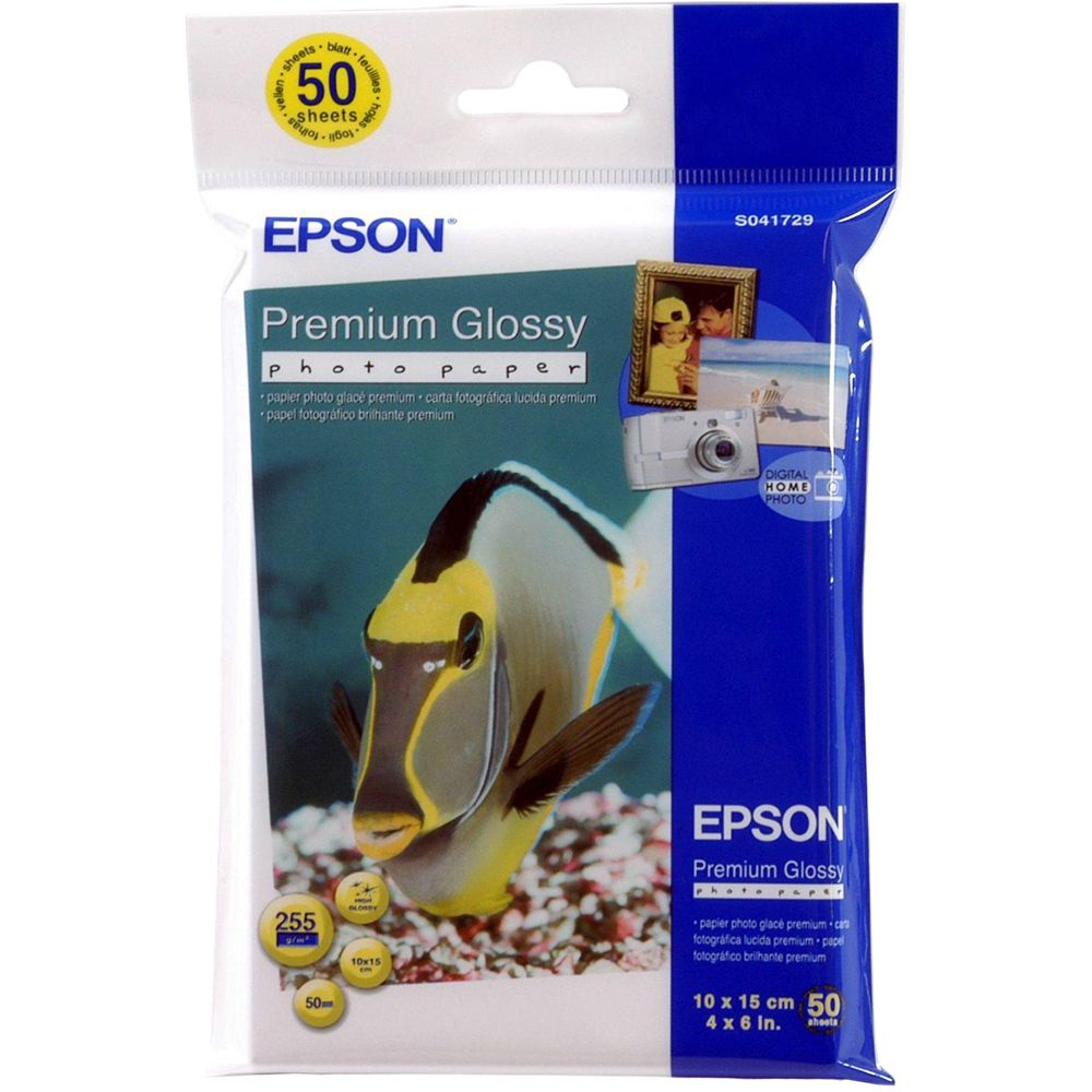 Фотобумага Epson C13S041729, для струйной печати, 50л, 255г/м2, белый, покрытие глянцевое  #1