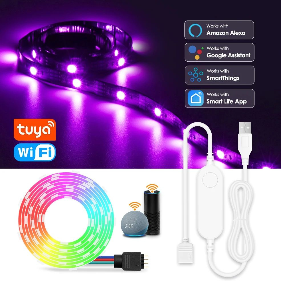 Умная светодиодная лента TY-USB-RGB, 9 Вт, Светодиодная, 1 шт. #1