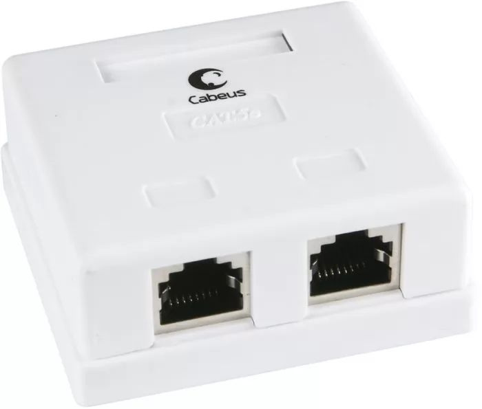 Компьютерная розетка RJ-45 Cabeus WS-8P8C-Cat.5e-2 двойная #1