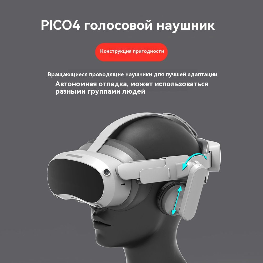 Новые наушники для гарнитур PICO4PRO VR, улучшенный звук, регулируемые и удобные наушники, подходящие #1