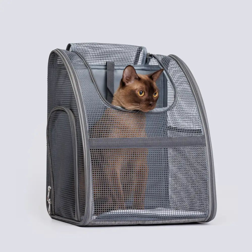 Рюкзак сетчатый для переноски кошек и собак мелких пород, 33х41,5х33 см  #1