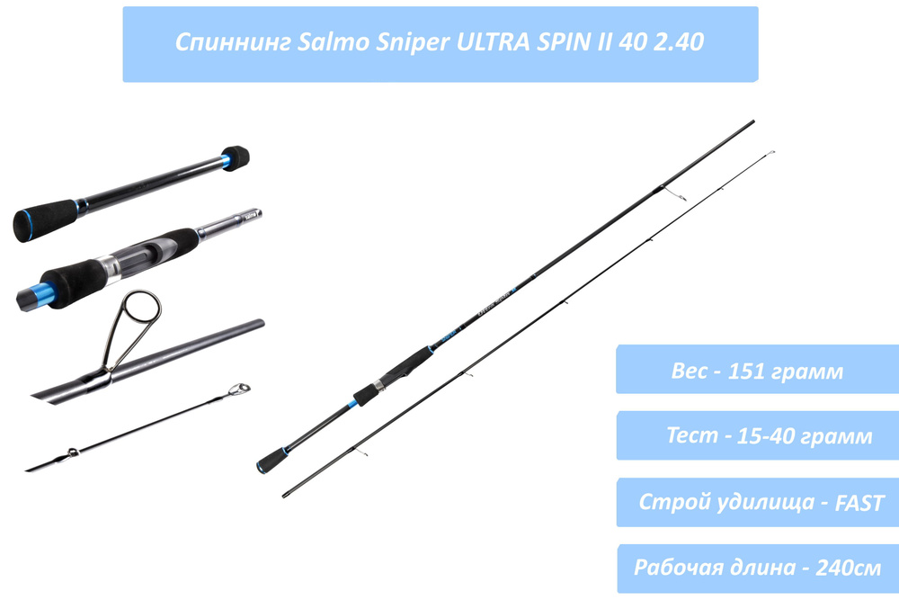 Удилище спин. Salmo Sniper ULTRA SPIN II 40 2.40 #1