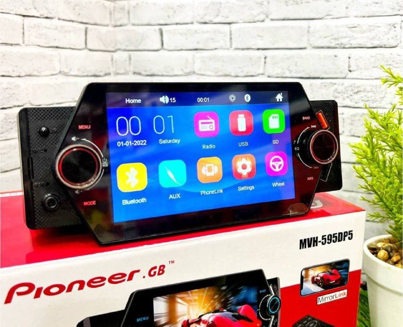 Автомагнитола Pioneer.GB - 595DP5 Bluetooth AUX USB 55W с сенсорным экраном 1 DIN 5 Дюймов  #1