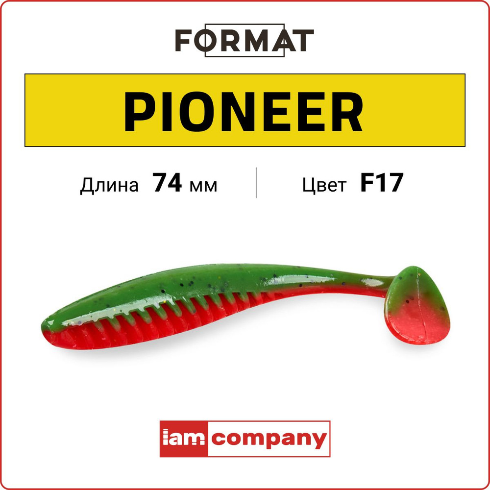 Приманка силиконовая Format PIONEER 74 мм цв. F17 / Для летней рыбалки / Мягкая приманка для джига / #1