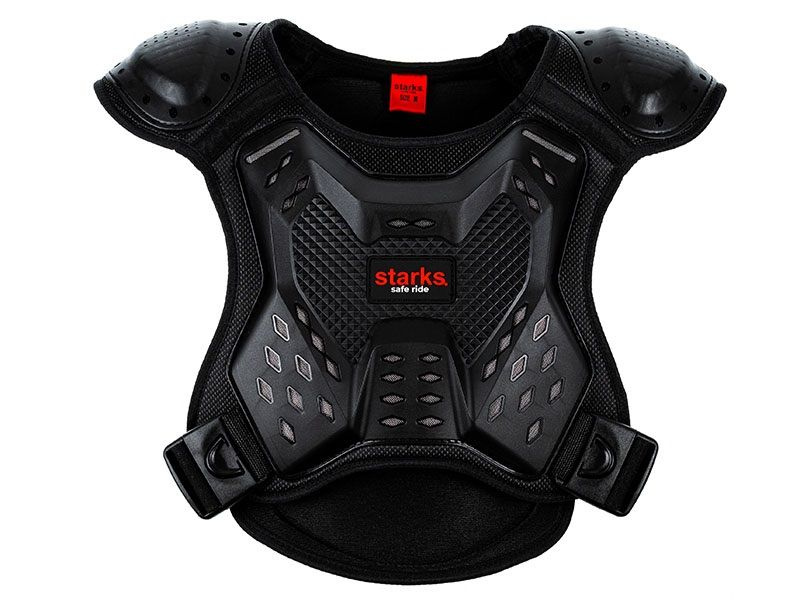 Мотозащита Черепаха STARKS Vest Armor Kids V2, детская, чёрная, размер M  #1