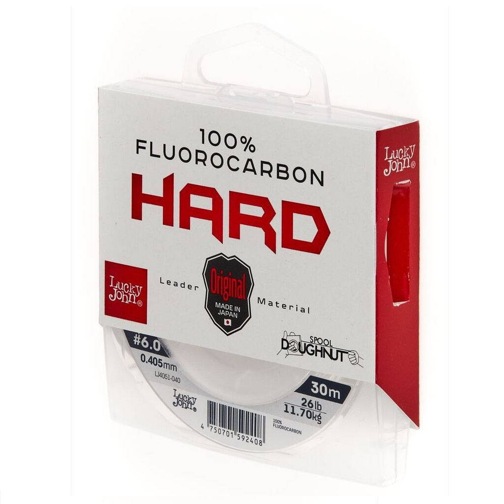 Леска монофильная LUCKY JOHN FLUOROCARBON HARD/30м/0,405мм/11,70кг #1