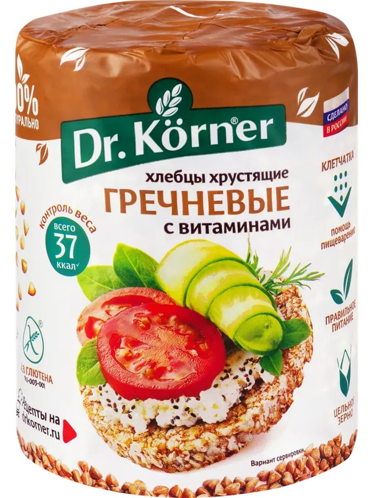 Хлебцы гречневые DR KORNER с витаминами, 100г #1