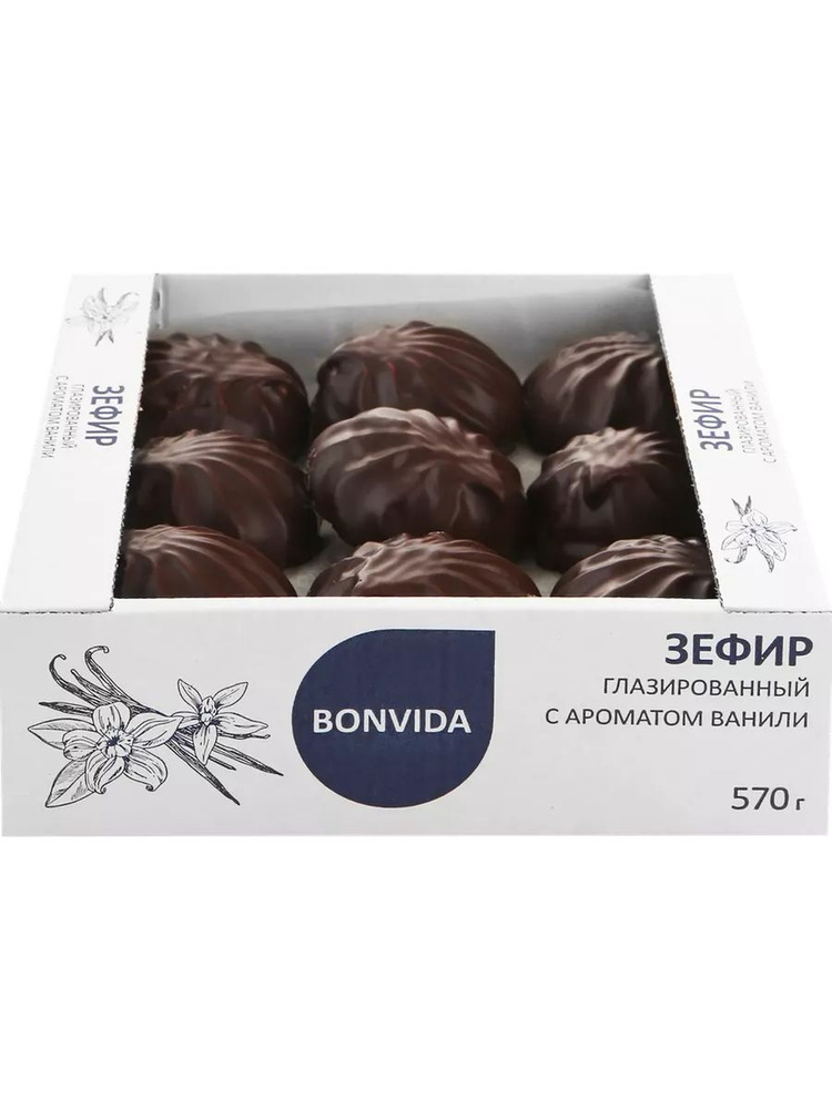 Зефир BONVIDA с ароматом ванили глазированный, 570г #1