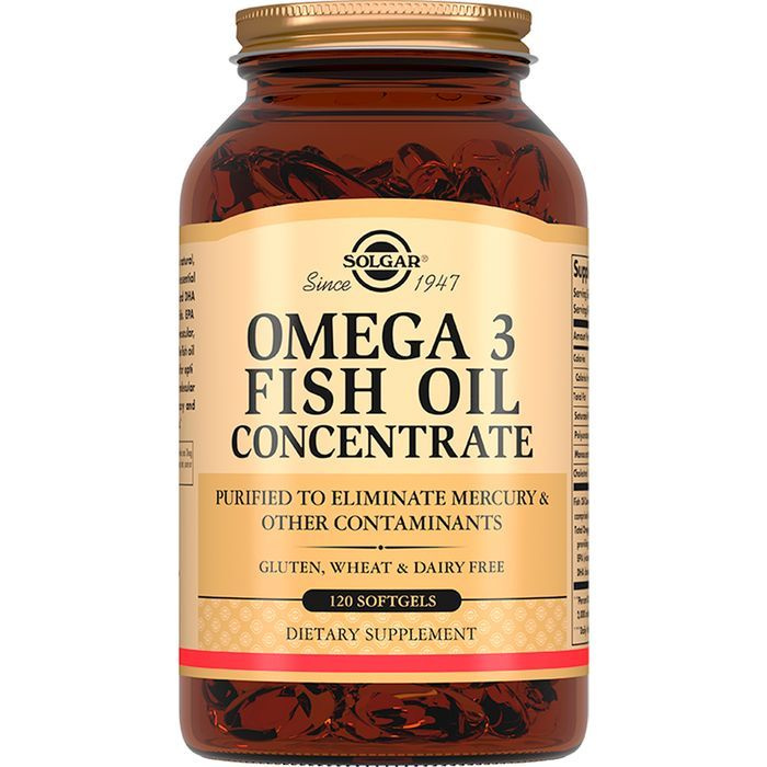 Solgar, Omega 3 Fish Oil Concentrate "Концентрат рыбьего жира Омега-3", 120 капсул  #1